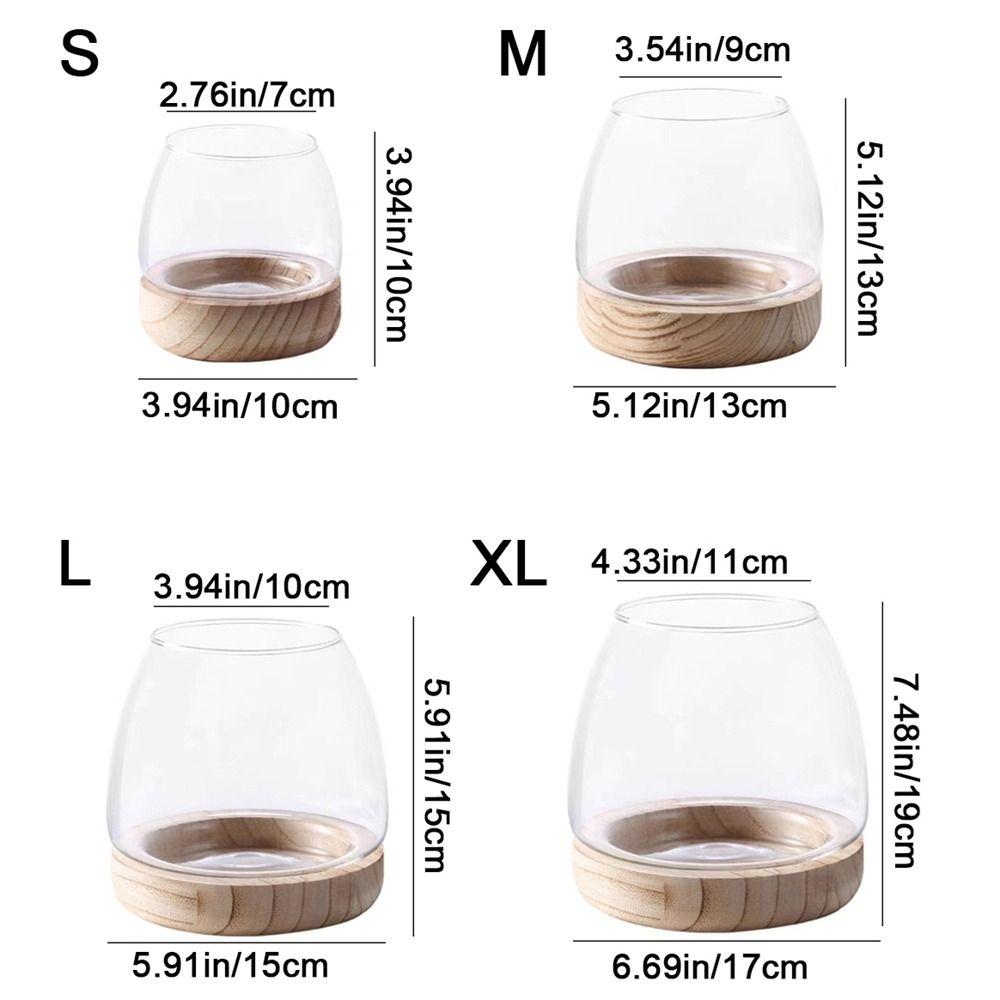 Round Transparent Glass Fish Tank Simple Glass Planter Hydroponic Vase  Living Room