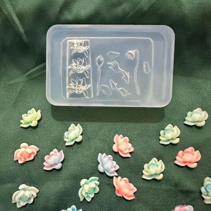 Nail Art Moulds Silicone Template Nail Designing Tool Flower Theme Silicone Handmade Molds for Manicure Creation