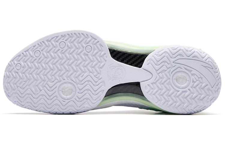 Men's Sneakers Anta Shock Wave 4 Nitrogen Technology Low Top Performance Basketball Shoes Men's White Green