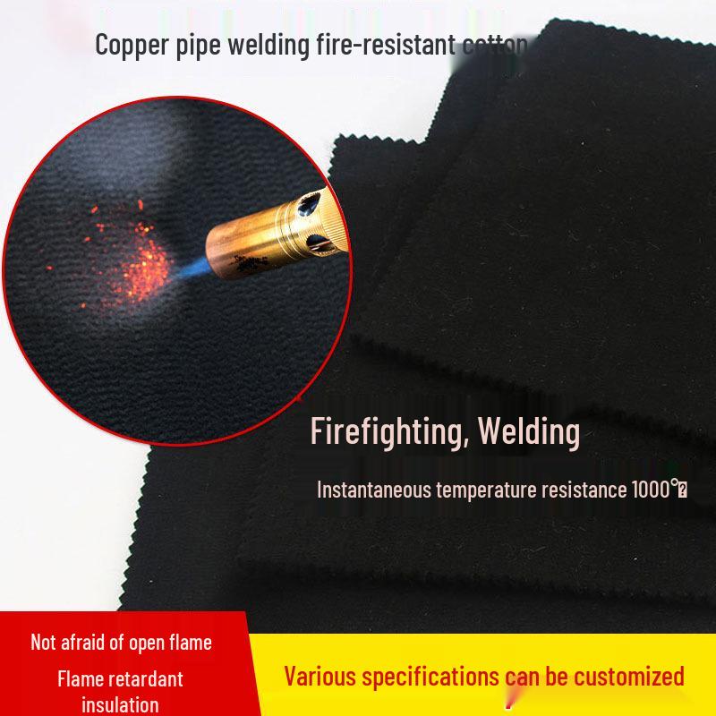 

Fireproof Cotton Oxygenated Silk Copper Pipe Welding Blanket - Flame Retardant, High Temp Resistant, Thermal Insulation Felt 2mm 20x20 cm