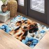Christmas Dog Doormat Non-Slip Entrance Doormat Home Decor Carpet for Living Room Rugs Bathroom Floor Rug