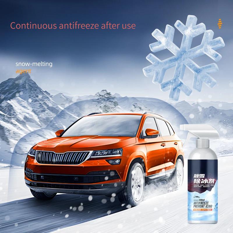Windshield -Icer Spray For Car Fast Ice And Snows Remover Multi-Functional Powerful Defrosting And Snow Melt Agent Winter Car300ml