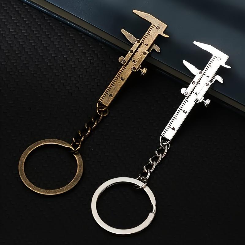 1pc Mini Portable Vernier Caliper Keychain - Dual-Scale (mm/inch) Alloy Measuring Tool, Compact Precision Instrument for Engineers, Students,