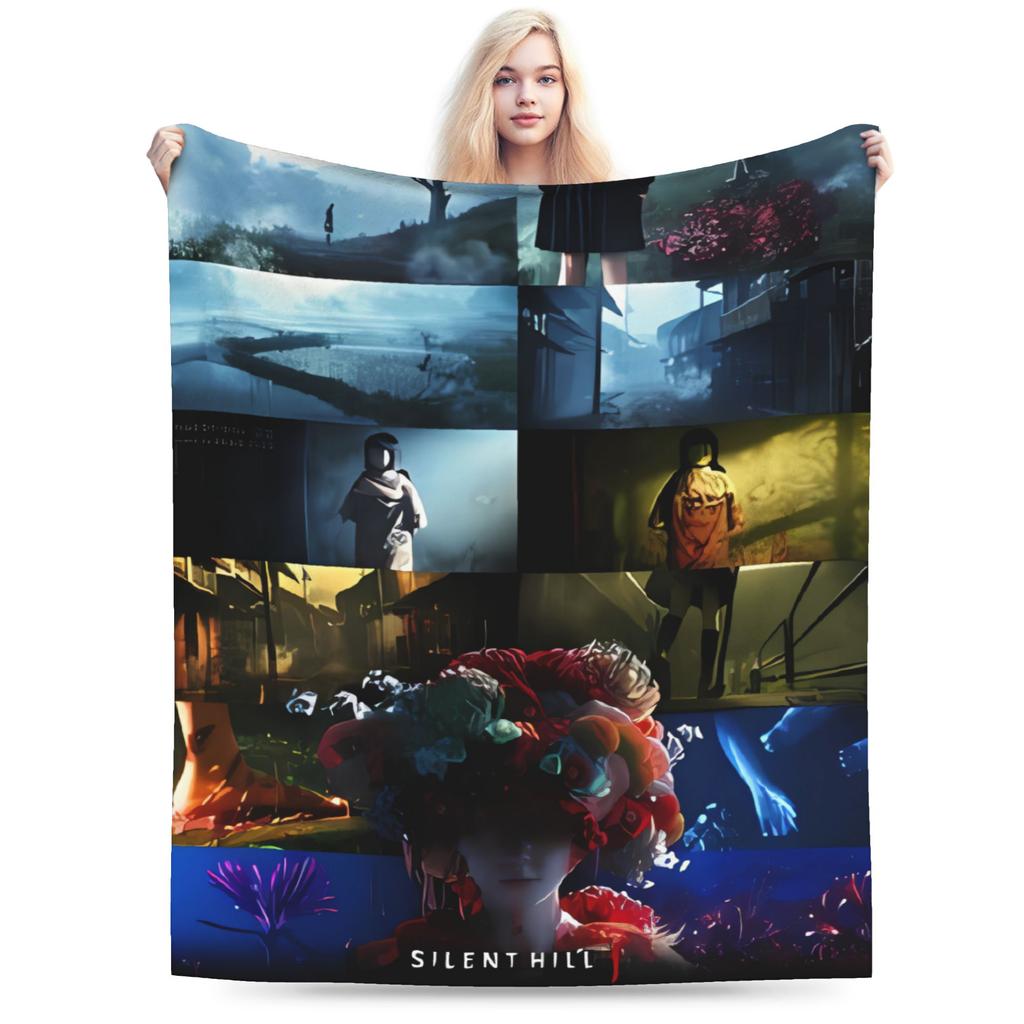 Silent Hill F deka Hororová hra Cestování Kancelář Flanelové povlečení Přehozy do obývacího pokoje Teplý měkký kvalitní přehoz Nápad na dárek