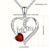 Rhinestone Decor Heart-shaped Pendant Necklace,The Perfect Gift for Mom,Her: Valentine's Day, Anniversary,Birthday,Mother’s Day