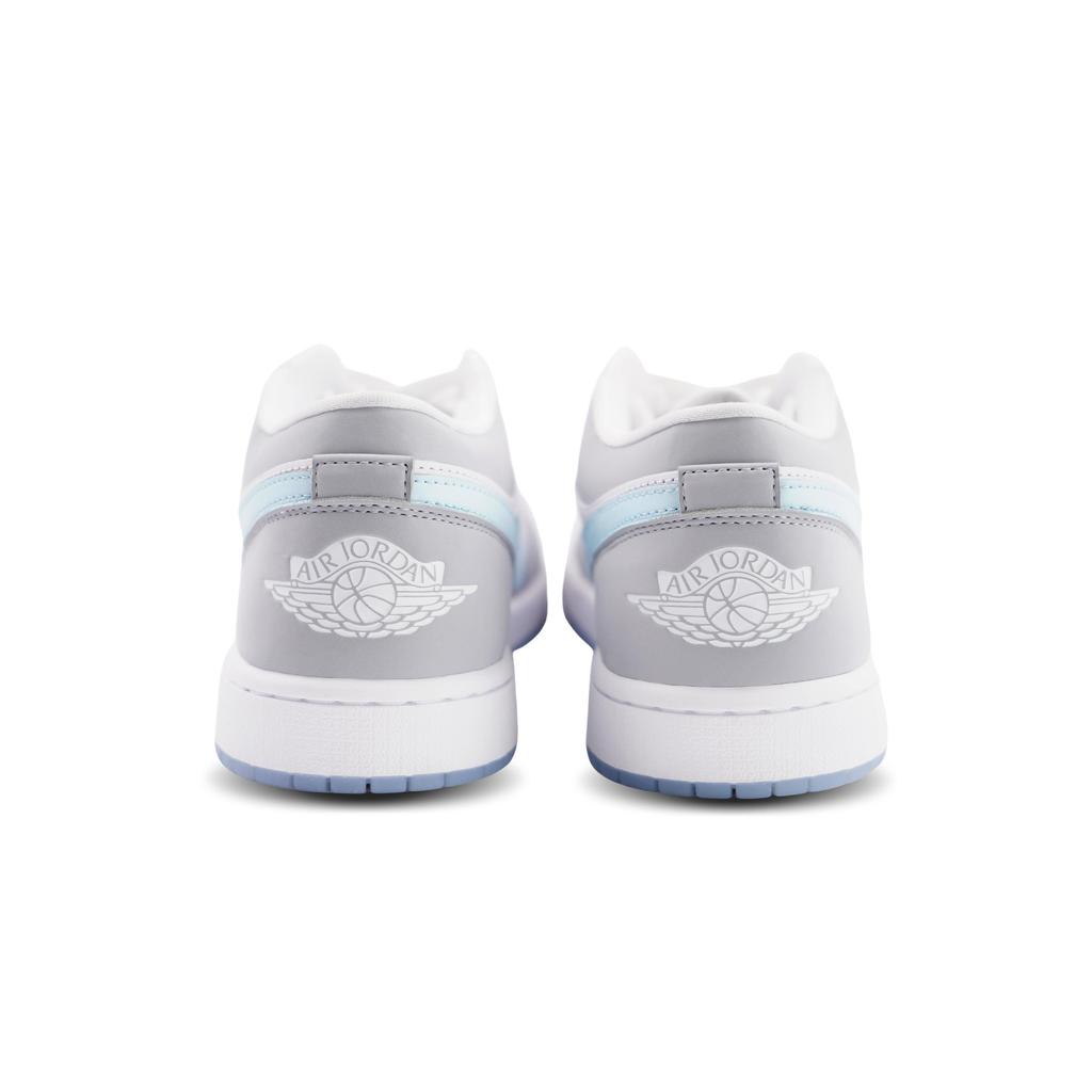 Jordan Air Jordan 1 Low top Vintage Basketball Shoes Women's Gray Blue DC0774-105(Team886-)