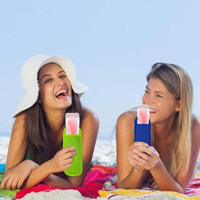 4/10Pcs Popsicle Sleeves for Kids No Drip Silicone Popsicle Cover Reusable Freeze Popsicle Protector