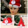3Pcs Christmas Hat Light Up Led New Year Cap Snowman Elk Santa Claus Hats For Children Xmas Gift Decoration