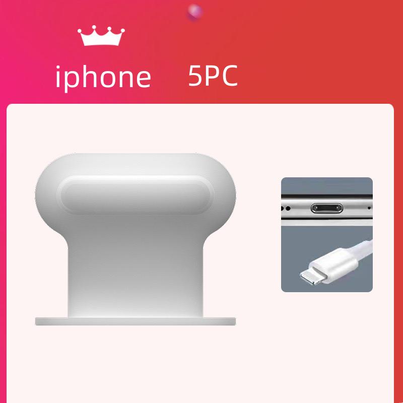 Universal Mobile Phone Charging Port Vacuum Cleaner Kit Anti Loss Dust Plug Tpye-c Xiaomi iOS Port Dust Plug 5pcs Hidden