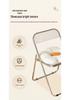 Trendy Clear Acrylic Folding Chair - Simple, Thickened Design for Makeup, Dining, or Home