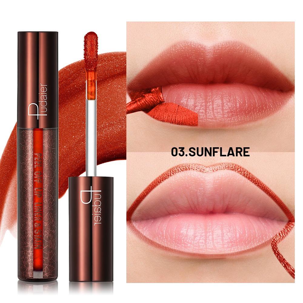 Waterproof Liquid Peel-off Lip Gloss Rose Red Brown Matte Lipstick Non-stick Cup Lasting Makeup Moisturizing Lip Tattoo Pigment
