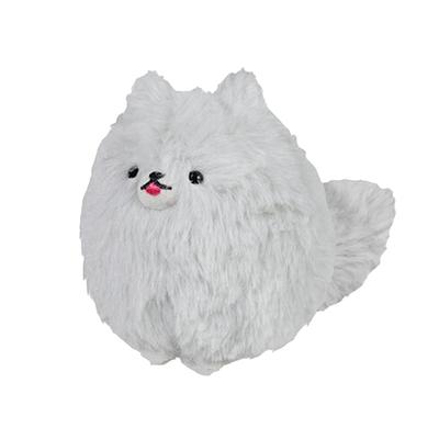 Wedelnder Pommeranian Maskottchen Plüschschwanz! Spielzeug, ca.. 12.5cm (grauer Zwergspitz)