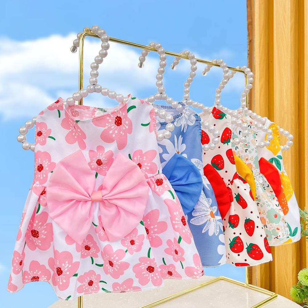 Spring/Summer Dog Skirt Cat Pet Clothing Teddy Dou Bi Bear Cat Supplies Dog Clothing Clothing
