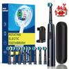 Electric Toothbrush Rotary Rechargeable Electric Toothbrush for Adults Rotating Electric Toothbrushes with 8 Soft Brush Heads