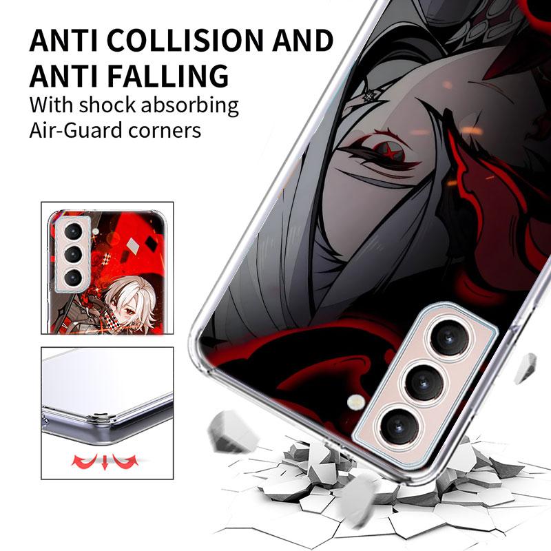 Arlecchino Genshin Impact Phone Case for Samsung A16 A17 A26 A36 A56 A57 A55 A54 A37 A15 A25 A35 A14 A24 A34 Galaxy Note 20 10 A