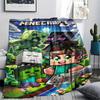Minecraft World Blanket Camping Trip Home Decor Christmas Gifts Machine Washable Office Rest Blanket