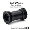 EVOSID MTB Bike T47 Bottom Bracket 24MM MTB/Road Bike Crank DUB 29MM Bearing Thread BB 86-92mm BSA 68-73mm Bicycle Accessories