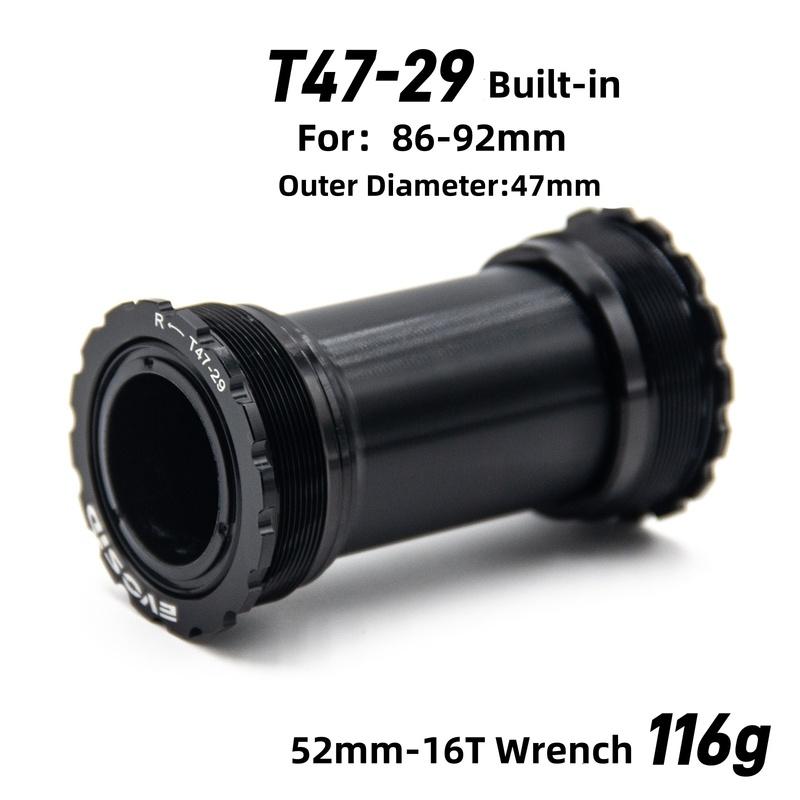 EVOSID MTB Bike T47 Bottom Bracket 24MM MTB/Road Bike Crank DUB 29MM Bearing Thread BB 86-92mm BSA 68-73mm Bicycle Accessories