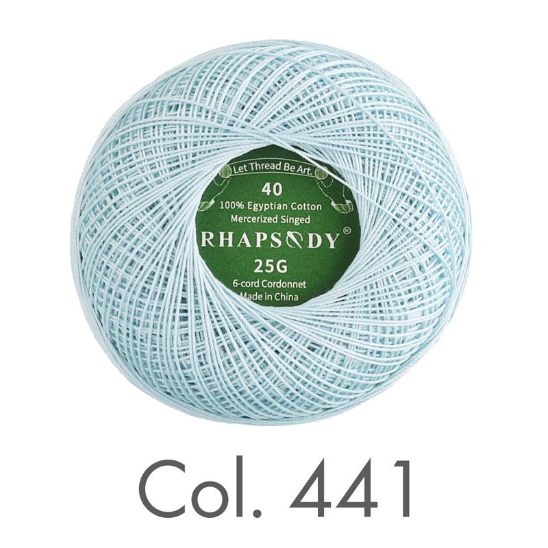 Rhapsody Premium Cotton Crochet Thread Size 40 for Tatting Needlepoint Knitting Bobbin Lace Quilting Sewing Mercerized