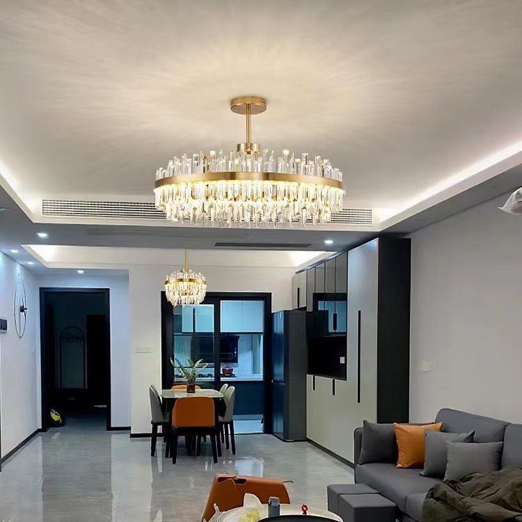 Luxury Modern Crystal Chandelier for Living Room, Lobby, Restaurant, or Bedroom - Italian Minimalist Design