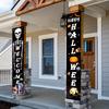 Spooky Festive Porch Sign Set Halloween Xmas Dual Door Curtain Gothic Banner Hanging Scary Merry Party Decor