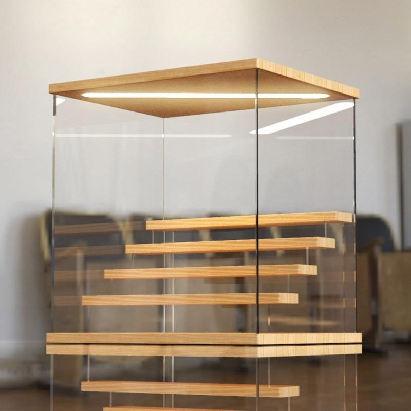 Acrylic Display Case for Miniature Collectibles and Toy Models Clear Dustproof Showcase Stand Perfume Storage Box