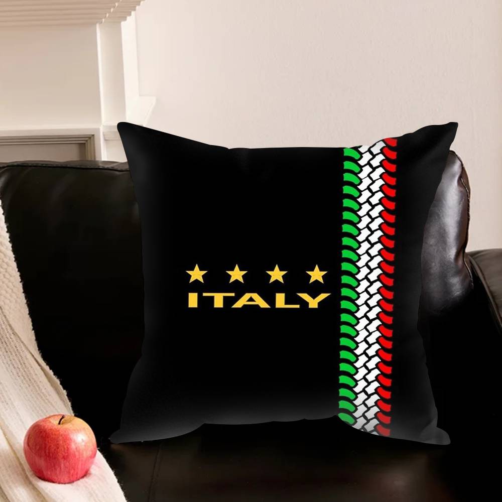 I-Italy Flag Pillowcase For Sofa Room Office Decor Printing Protector Cushion Cover Valentine Gift Custom