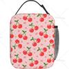 Sacs à déjeuner thermiques isolés Cerise pour Hommes Femmes Garçons Filles Sacs à déjeuner Tote réutilisables pour le Bureau l'École le Pique-nique le Camping