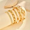 Elegant Pearl Cubic Zirconia Bracelets for Women, Stainless Steel Stackable Bracelet Chunky Jewelry