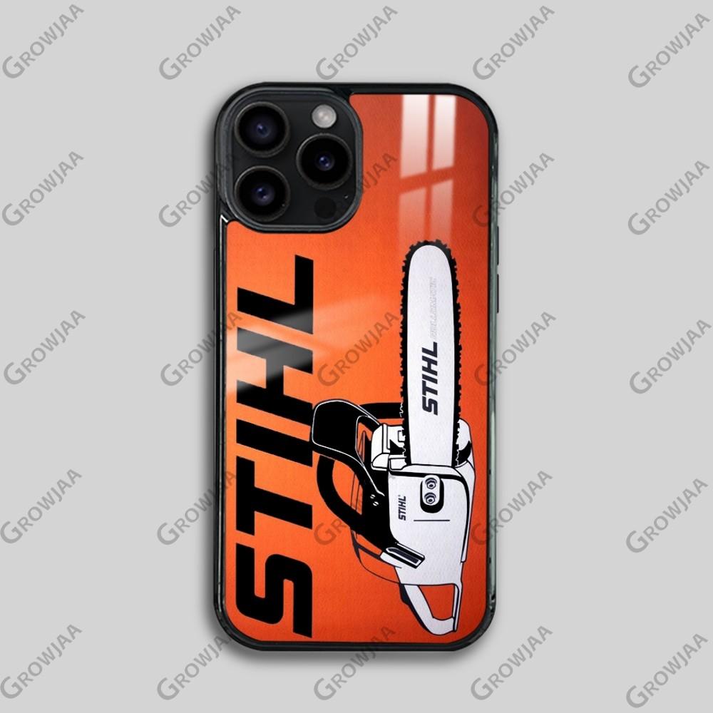 Funda de Teléfono Magnética con Logo de Motosierra S-STIHLs Para iPhone 16 15 14 13 12 11 Pro Max Plus Mini Magsafe Cubierta de Carga Inalámbrica