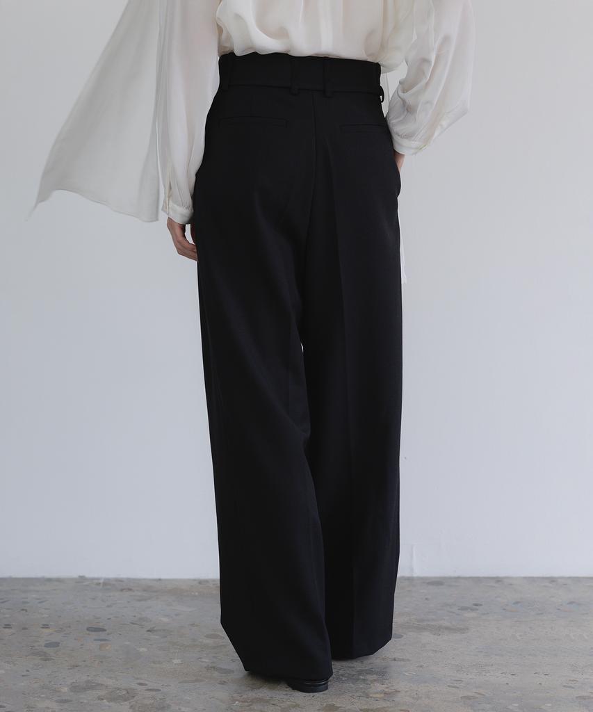 THEELO Margaret Curved Double-Pleat Pants_3 Colors