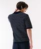 CHASECULT Men'S Cool Touch Striped Open Collar Neck Short Sleeve Sweater-Dbrk5612D04