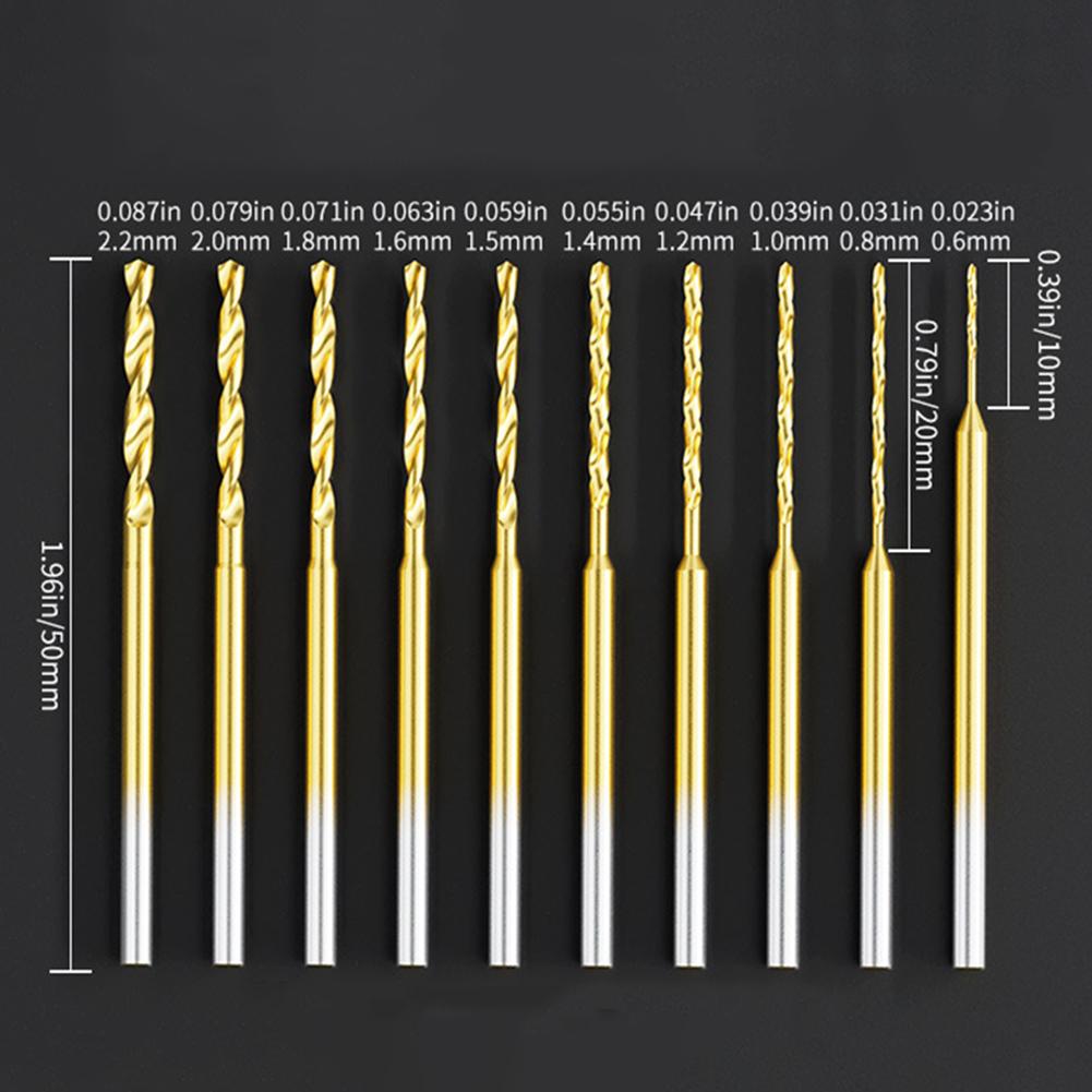 1 Pcs Drill Bit 0.6-2.2mm Tiny Drill Bit 2.35 Shank Engraving Bit Hole Drilling Tool Shank Wood Tools For Electric Drills