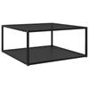 Day and Night - Day and Night Coffee Table Black Tempered Glass 60x60x35 Cm