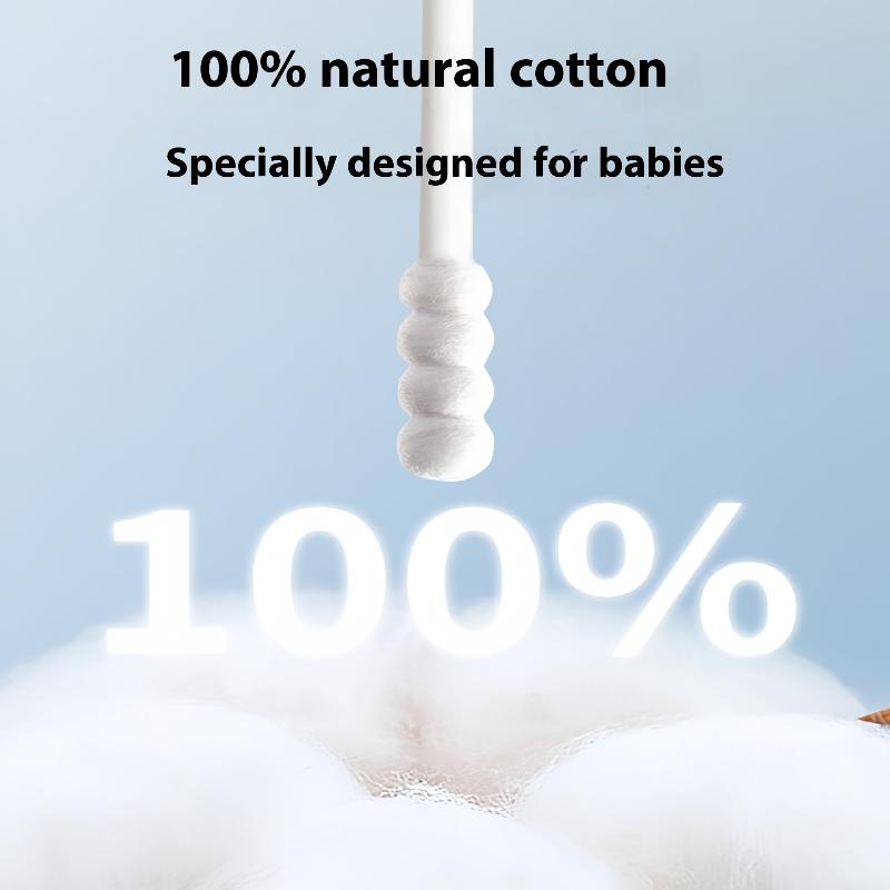 50 Stück Baby-Ohrenschmalzentferner-Stäbchen Klebende Wattestäbchen Einzeln verpackt Ohrlöffel Sicher Feine Papierachse Wattestäbchen