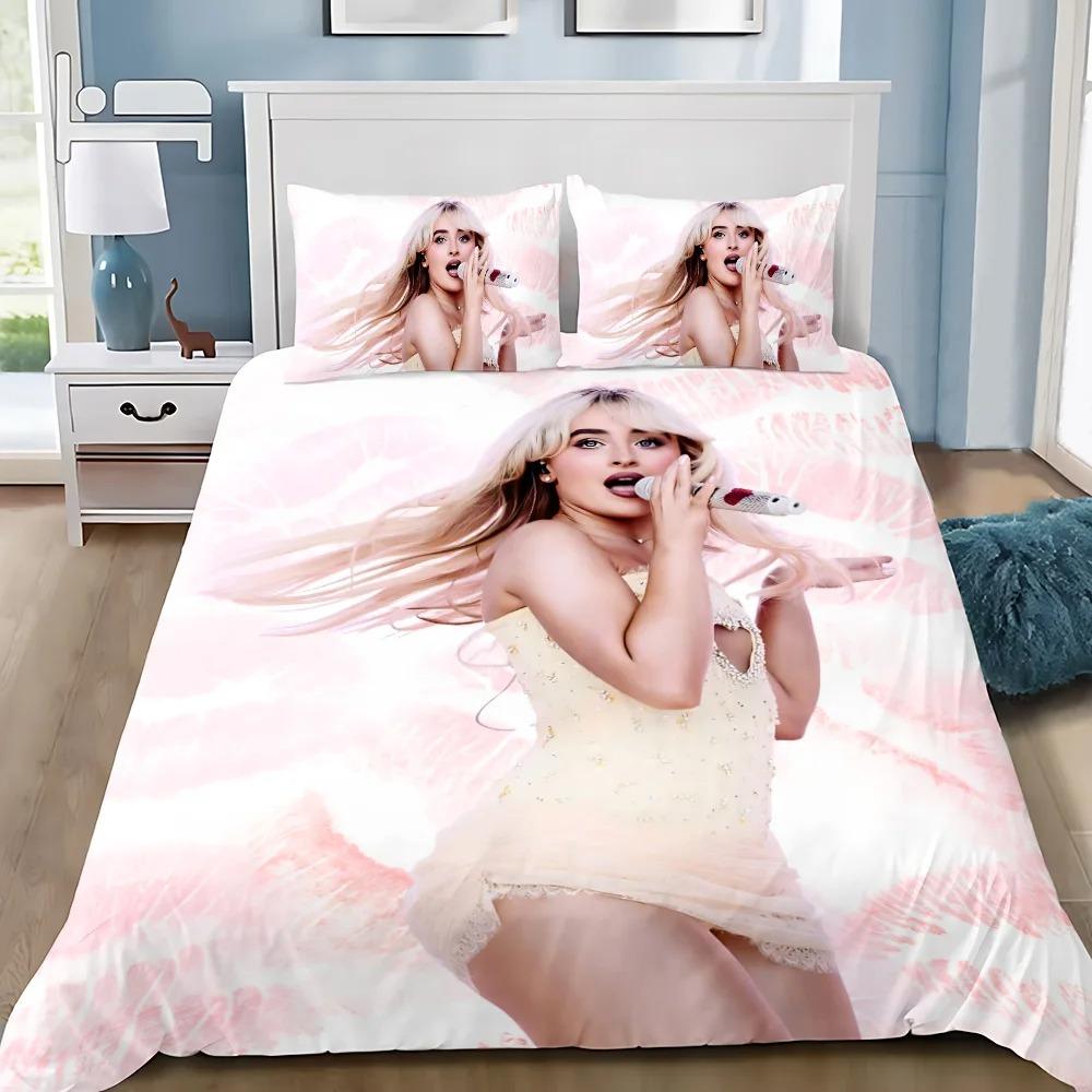 Sabrina CarpenterS Duvet Cover Pillowcase Bedding Set Adult Boy Girl Bedroom Decoration Children Gift Single Double Large Size