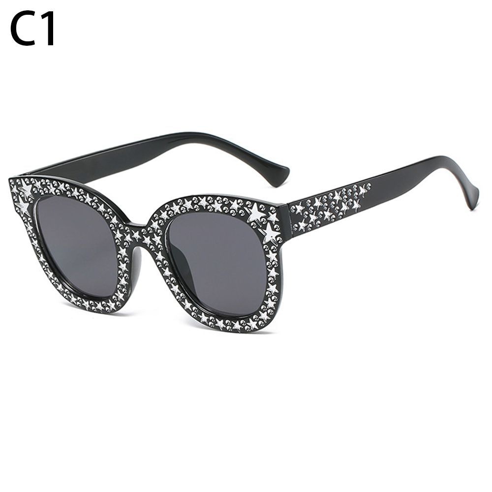 Occhiali da Sole da Donna con Montatura in Strass Diamante Protezione UV Occhiali da Sole Oversize Occhiali da Sole Quadrati da Donna