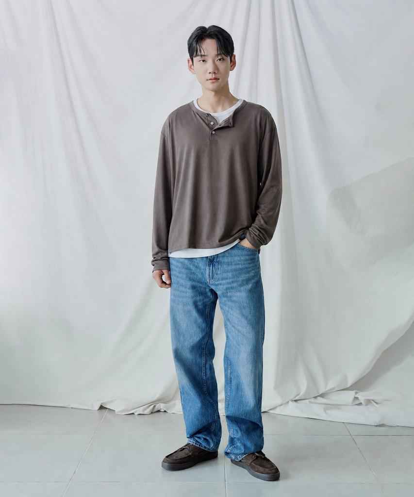 POLYGRAM Coolite U Henley Neck Long Sleeve T-Shirt - 4 Colors