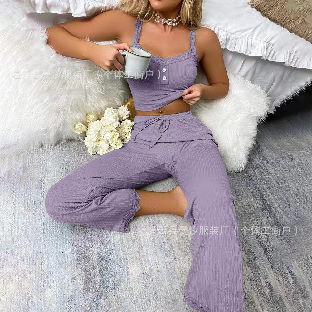 Damen Sexy Spitzen-Sling-BH Höschen Mesh Genähte Spitze Anhänger Schmetterling Vierteiliger Split Sexy Anzug
