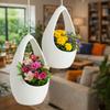 Thickened Hanging Flower Pot Large Capacity Breathable Vertical Planter Basket Chain Hooks Decorative Hanging Planter