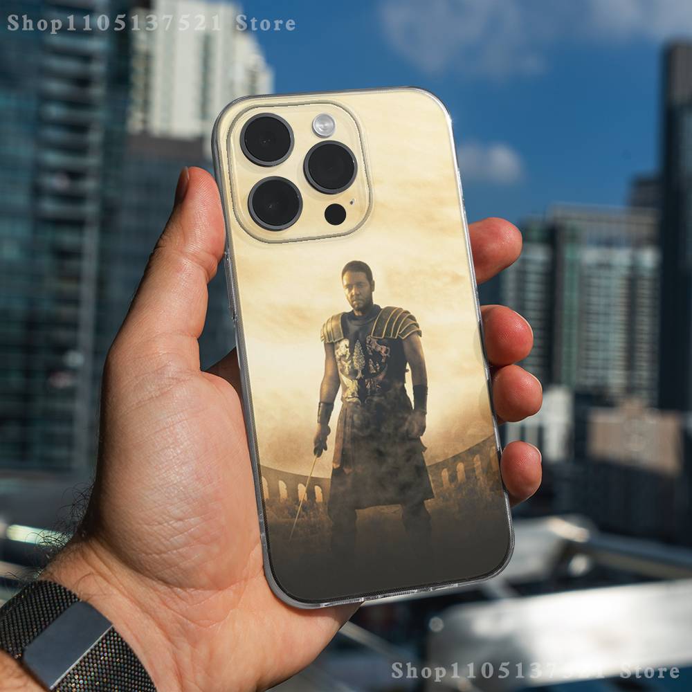 

Movie G-Gladiator 2 Phone Case For iPhone 17,16,15,14,13,12,11 Pro,Max,Plus,XR,Mini,E Clear Full-coverage Soft Cover iPhone16PROMAX