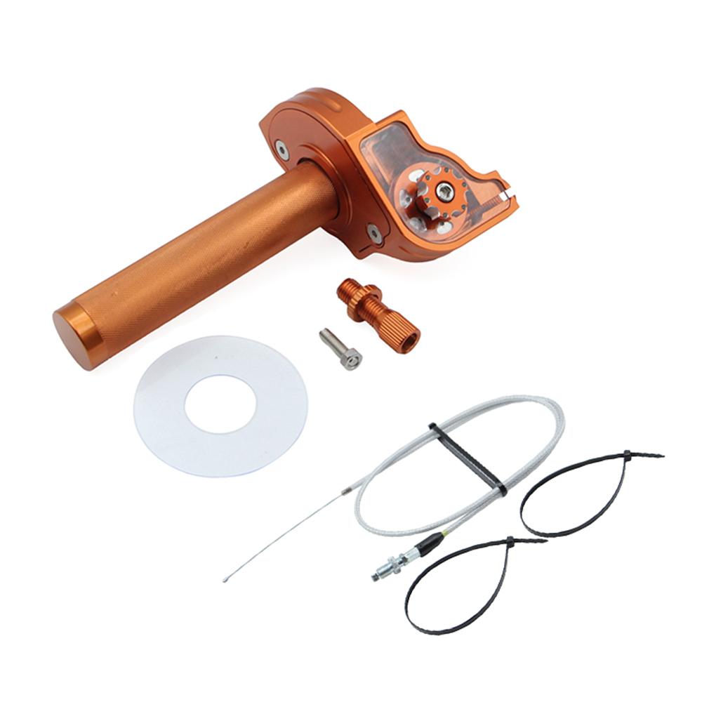22mm CNC Aluminum Quick Twist Throttle Grip with Cable Motorcycle Accelerator Handlebar for Dirt Pit Bike ATV Quad