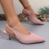 Fashion Ladies Shoes 2025 Slip-on Women's High Heels Fashion Shallow Office and Career Summer Plus Size Best Seller Closed Toe Sandals