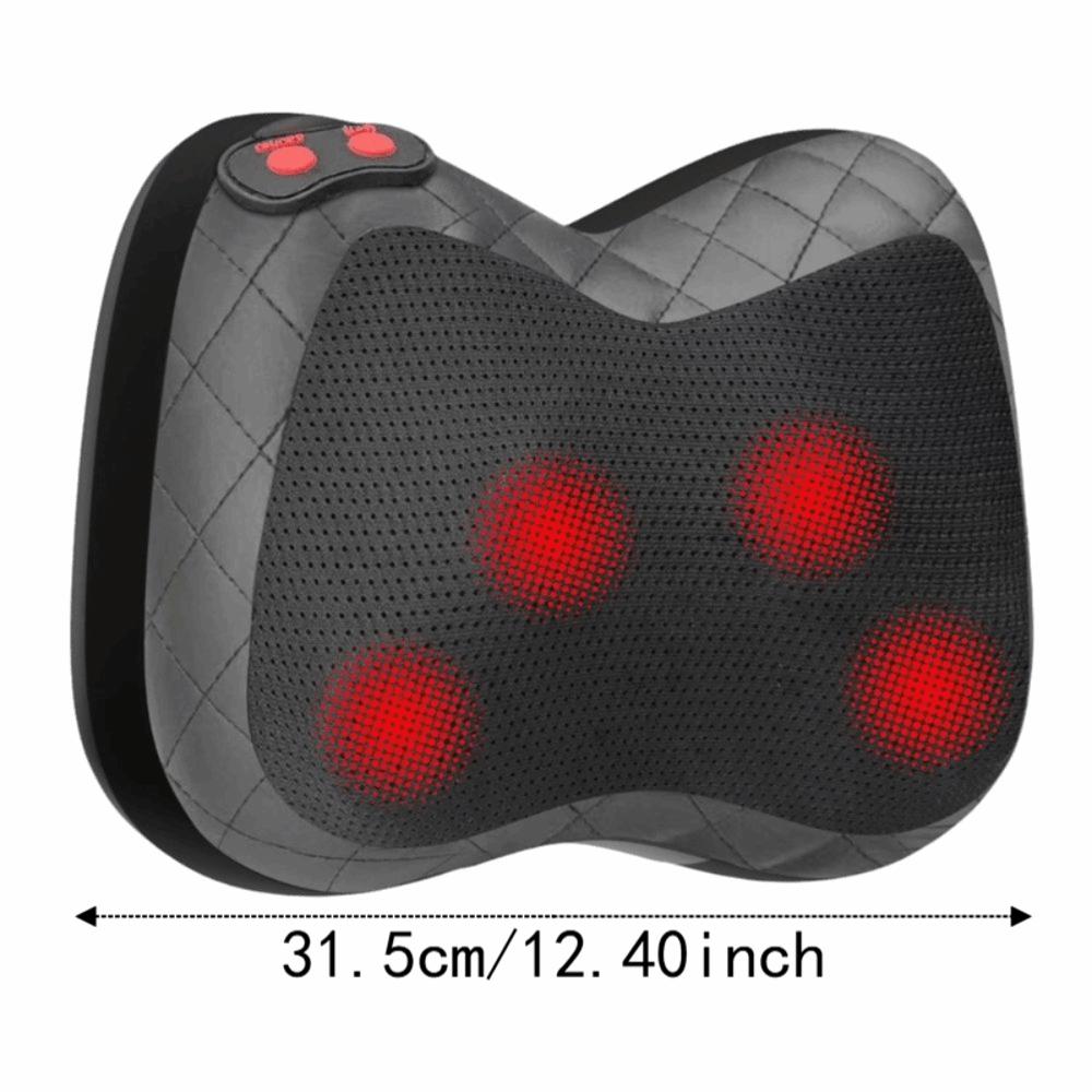 3D Simulation Back Massager With Heat Electric Massage Pillow Lumbar Massage