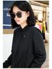 YUN Ink Black Women's Loose Casual Long-Sleeve Shirt Jacket - 2025 Autumn Collection