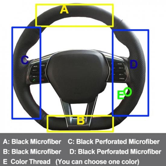 DIY Car Steering Wheel Cover For Hyundai Sonata 9 (3-Spoke | D-Shape) 2015-