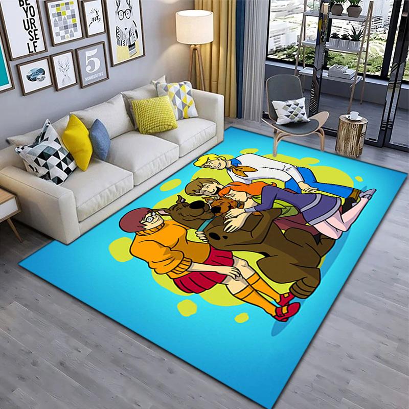 Halloween Cartoon Comedy Adventure Movie Scooby-Doo Carpet Is Suitable for Living Room and Bedroom Doormats Office Balcony Decorative Carpet V7