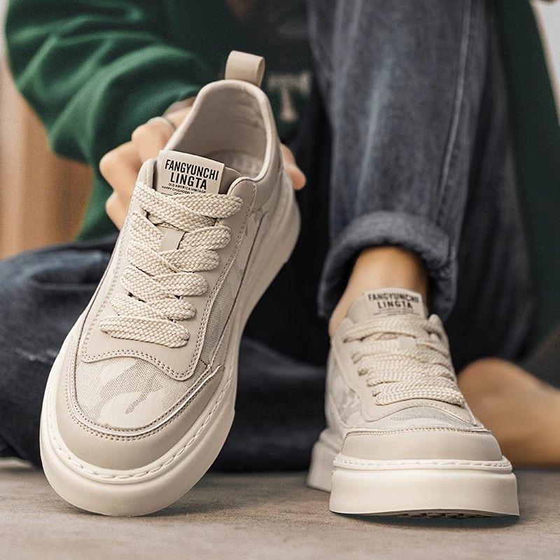 Men's Breathable Ice Silk Casual Canvas Shoes - Anti-Odor Soft Sole Trendy Design