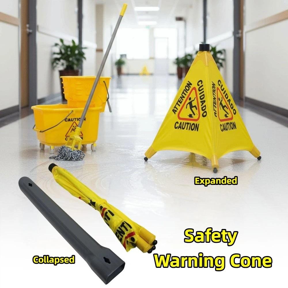Faltbares Nasses Schild Dreieckiger Kegel Pop-Up Warnschild Sicherheitswarnung