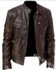 Autumn and winter spot new business pu rest leather jacket business gentleman thermal zipper cardigan decoration